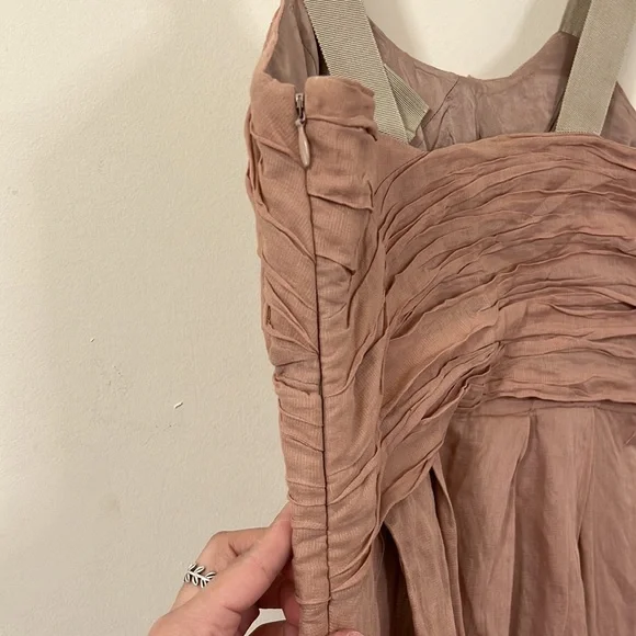 J.Crew Blush Pink Crinkled Cotton Vivette Dress 4 - Picture 8 of 10